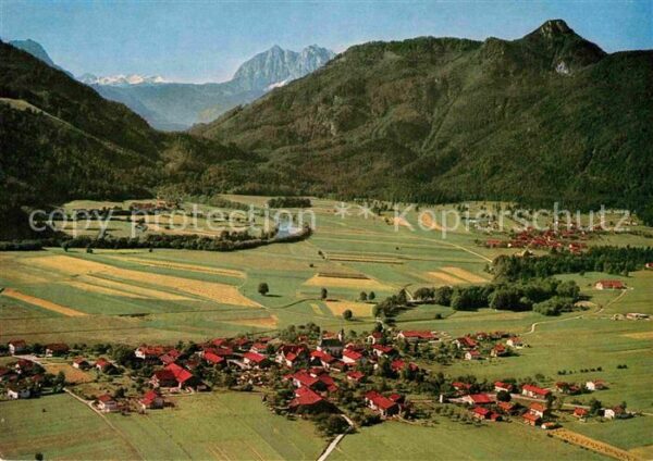 Schleching Blick auf Ruderburg Wilder Kaiser und V