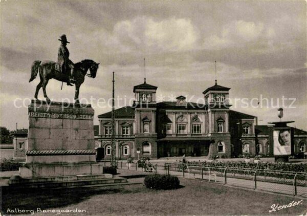 Aalborg Banegaarden Denkmal Reiterstandbild