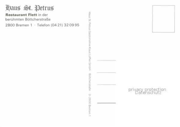 Bremen Haus St Petrus Restaurant Flett in der – Bild 2