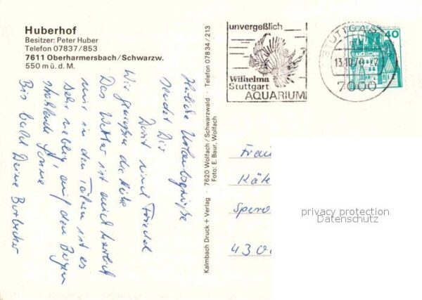 Oberharmersbach Huberhof Fliegeraufnahme – Bild 2