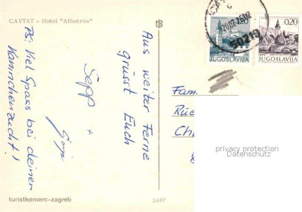 Cavtat Dalmatien Fliegeraufnahme Hotel Albatros – Bild 2
