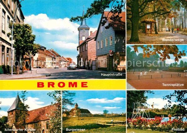 Brome Niedersachsen Hauptstrasse Waldweg Tennisplätze Freib