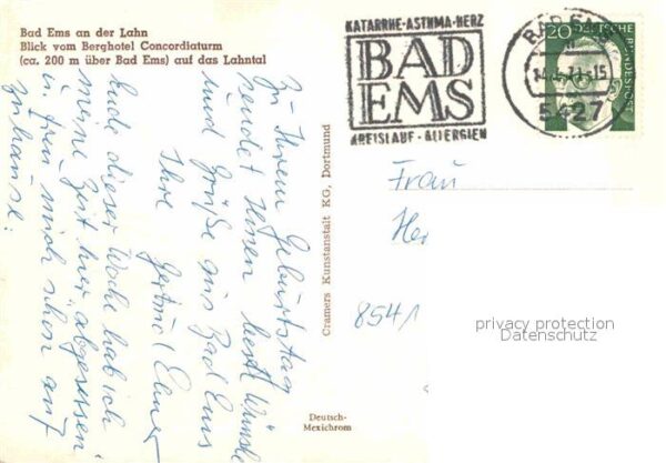 Bad Ems Berghotel Concordiaturm mit Lahnpartie – Bild 2
