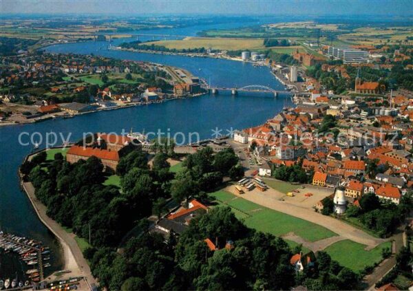 Sonderborg Fliegeraufnahme mit Hafen und Brücke
