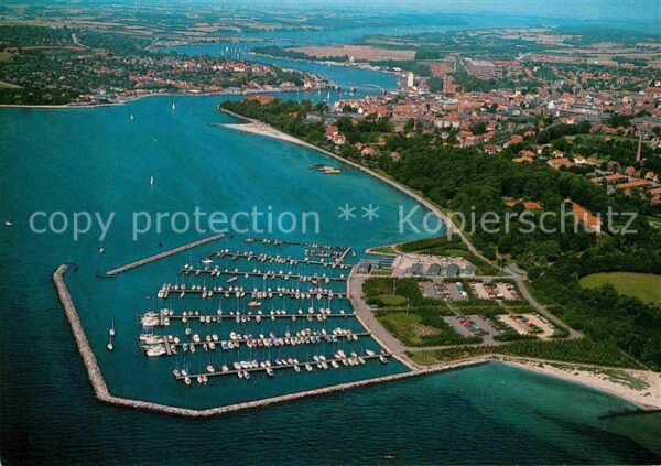 Sonderborg Fliegeraufnahme mit Hafen
