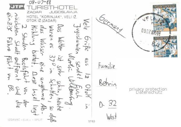 Zadar Zadra Zara Turisthotel Korinjak Hafen – Bild 2