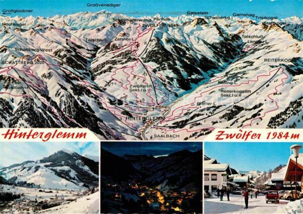 Hinterglemm Saalbach Zw?lfen Skigebiet Ortspartie