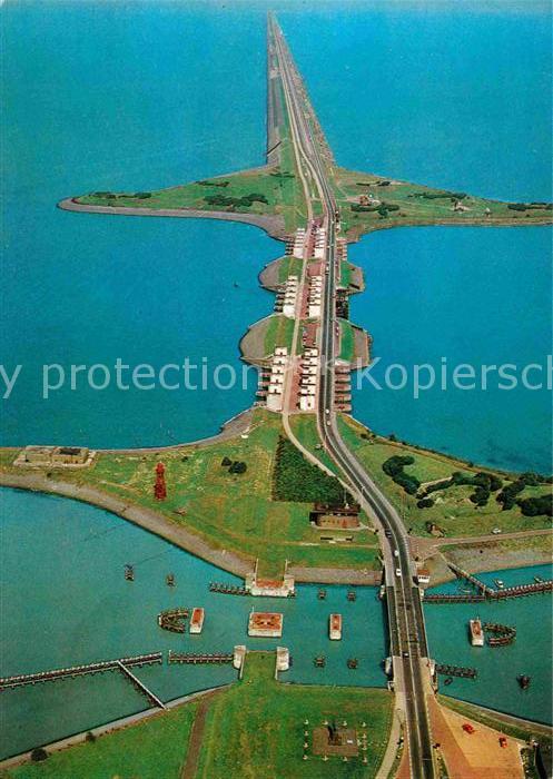 Afsluitdijk Fliegeraufnahme Stevinsluizen