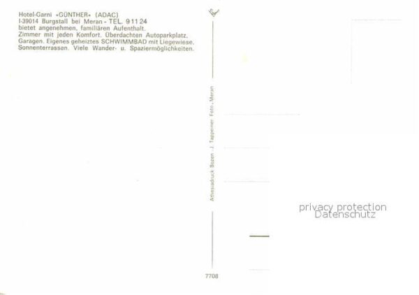 Burgstall Meran Hotel Garni Günther Pool – Bild 2