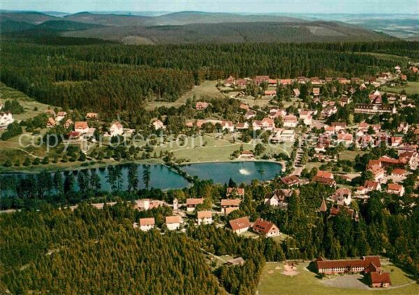 Hahnenklee-Bockswiese Harz Fliegeraufnahme mit See
