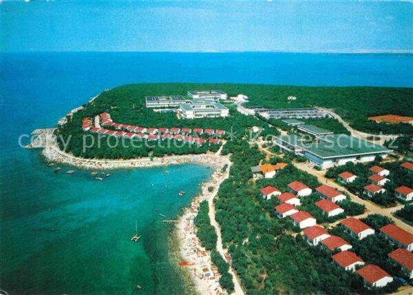 Zadar Zadra Zara Fliegeraufnahme Hotel und Bungalows Cen