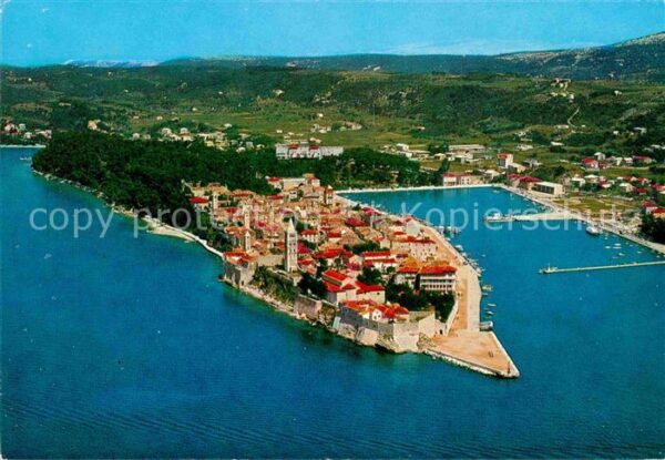 Rab Croatia Fliegeraufnahme mit hafen