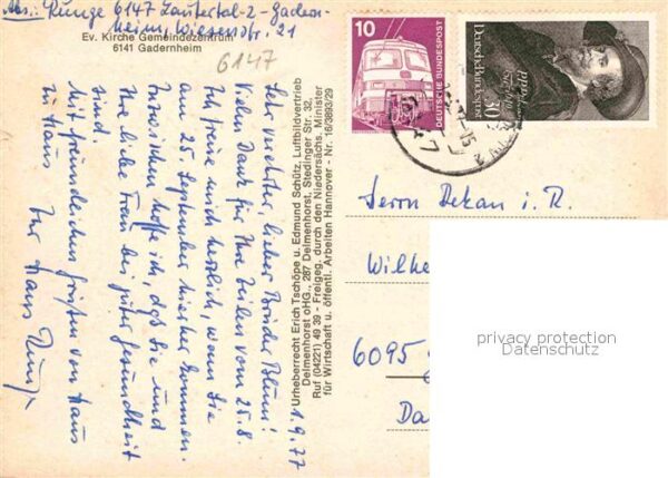 Gadernheim Fliegeraufnahme Kirche Gemeindezentrum – Bild 2