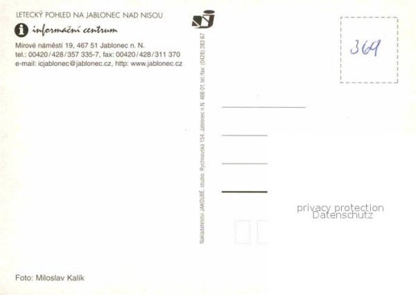 Jablonec nad Nisou Fliegeraufnahme Stadtzentrum – Bild 2
