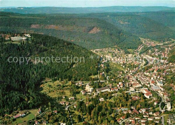 Wildbad Schwarzwald Fliegeraufnahme Thermalbad mit Sommerbe