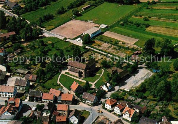 Michelstadt Fliegeraufnahme Einhardsbasilika in Ste