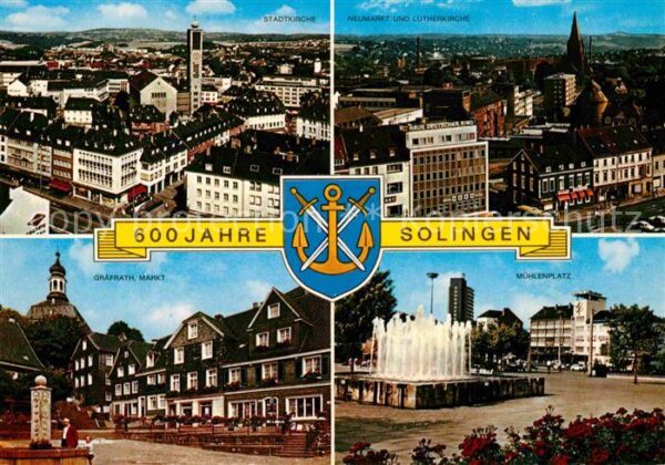 Solingen 600 Jahre Gräfrath Markt Mühlenplatz Lu