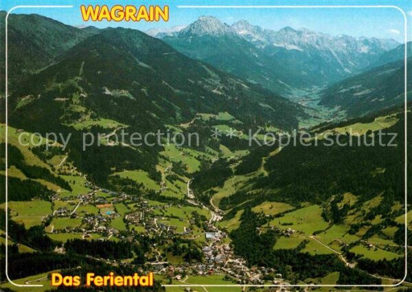 Wagrain Salzburg Fliegeraufnahme mit Kleinarltal und Kra