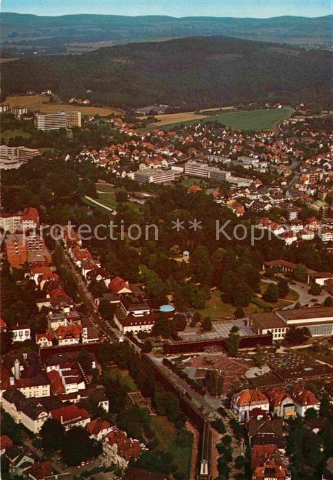 Bad Salzuflen Fliegeraufnahme Kuranlagen und Kliniken