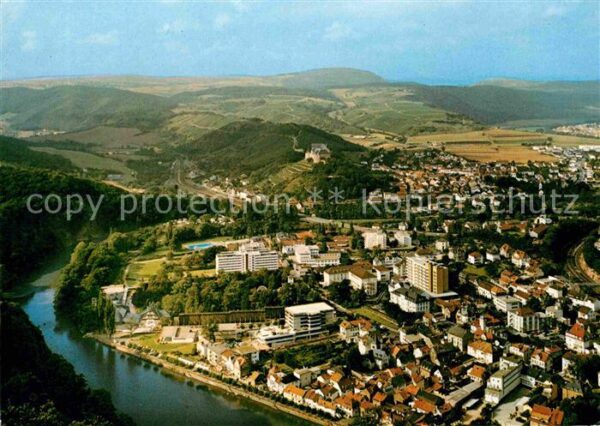 Bad Muenster Stein Ebernburg Blick von der Gans mit Ebernburg
