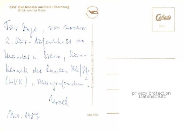 Bad Muenster Stein Ebernburg Blick von der Gans mit Ebernburg – Bild 2