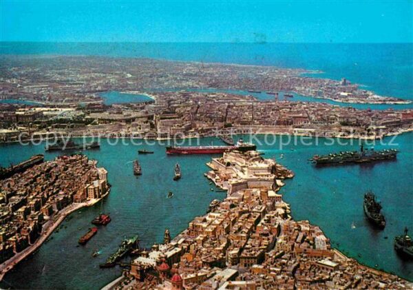 Malta Fliegeraufnahme Grand Harbour