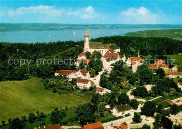Kloster Andechs Fliegeraufnahme mit Ammersee