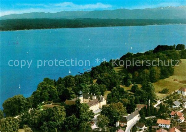 Bernried Starnberger See Kloster und Bildungshaus Fliegeraufnahm