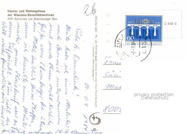 Bernried Starnberger See Kloster und Bildungshaus Fliegeraufnahm – Bild 2