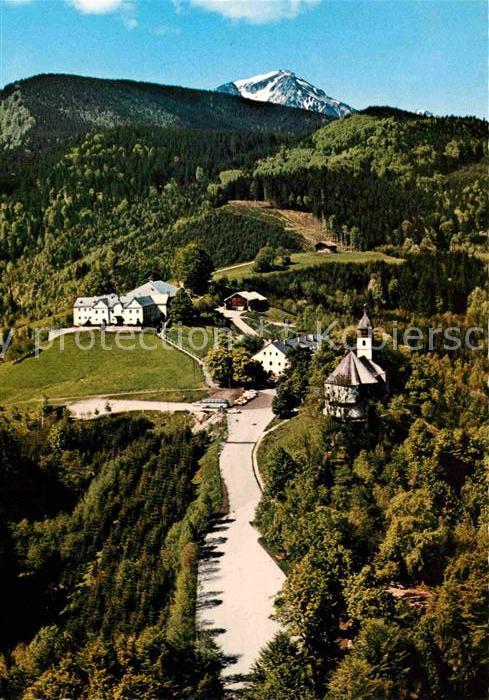 Siegsdorf Oberbayern Fliegeraufnahme Wallfahrtsort Maria Eck