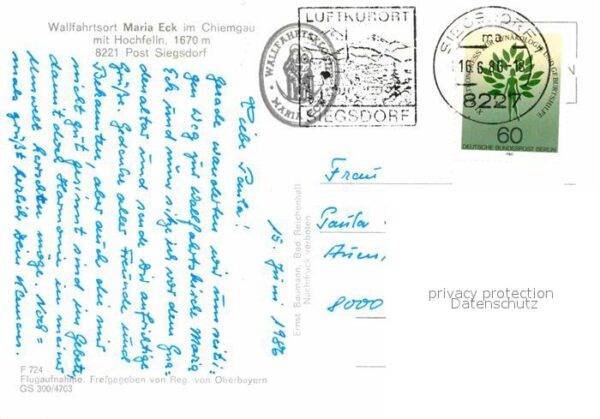 Siegsdorf Oberbayern Fliegeraufnahme Wallfahrtsort Maria Eck – Bild 2