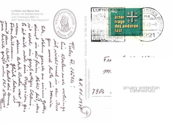 Maria Eck Fliegeraufnahme Kloster mit Wallfahrtsk – Bild 2
