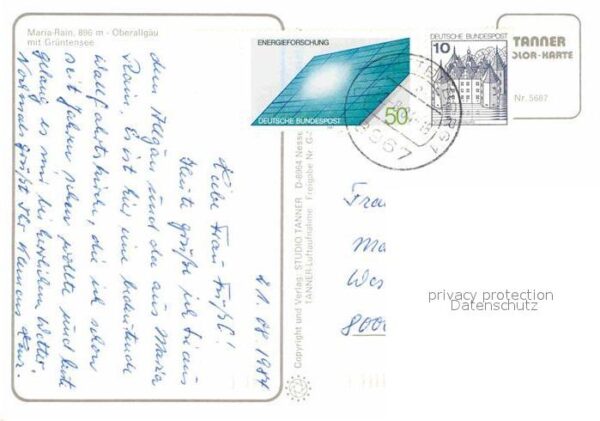 Maria Rain Allgaeu Fliegeraufnahme mit Grüntensee – Bild 2