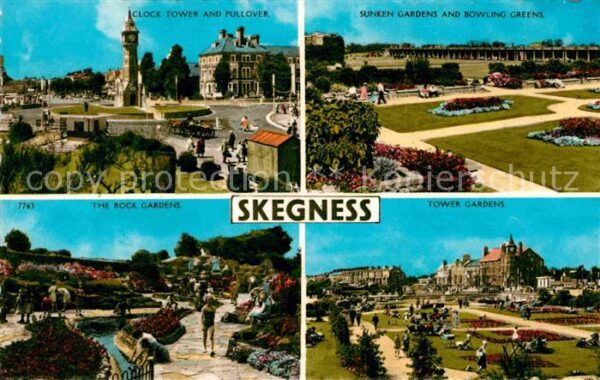 Skegness Sunken Gardens Bowling Greens Clock Tow