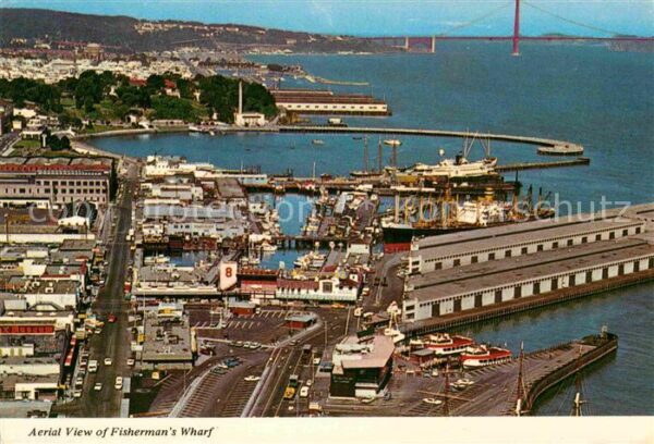 San Francisco California Fisherman Wharf Fliegeraufnahme