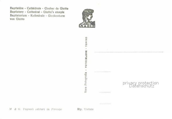 Firenze Florenz Baptistere Cathedrale Clocher de Giotto – Bild 2