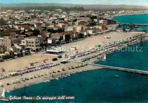 Gabicce Mare Spiaggia Fliegeraufnahme