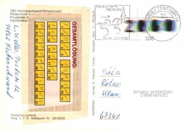 Hoechenschwand Fliegeraufnahme Porten-Hotel Kurhaus – Bild 2