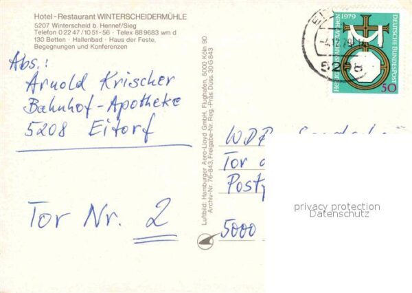 Winterscheid Siegkreis Hotel Winterscheidermühle Fliegeraufnah – Bild 2