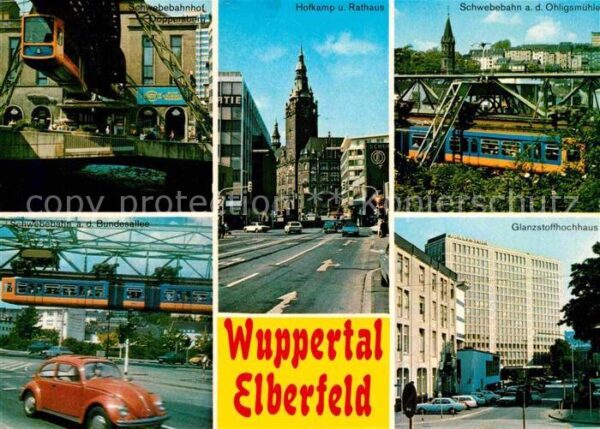 Elberfeld Wuppertal Glanzstoffhochhaus Schwebebahn Ohligsmü