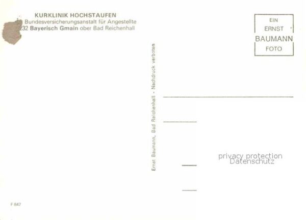 Bayerisch Gmain Kurklinik Hochstaufen – Bild 2