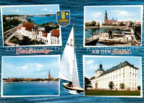 Schleswig Schlei Hafen Gebäude Segelboot