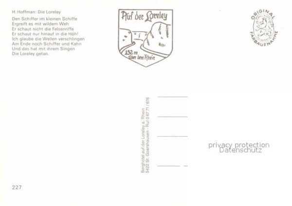 Loreley Lorelei Künstlerkarte – Bild 2