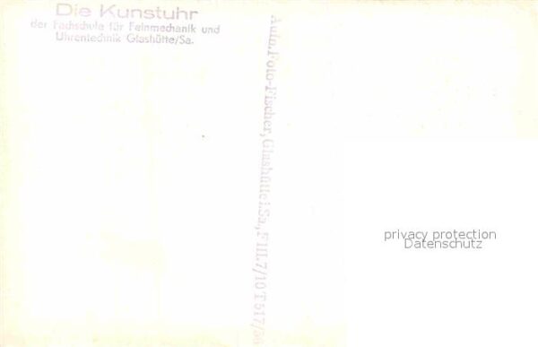 Uhren Kunstuhr Gachschule Feinmechanik Glashü – Bild 2