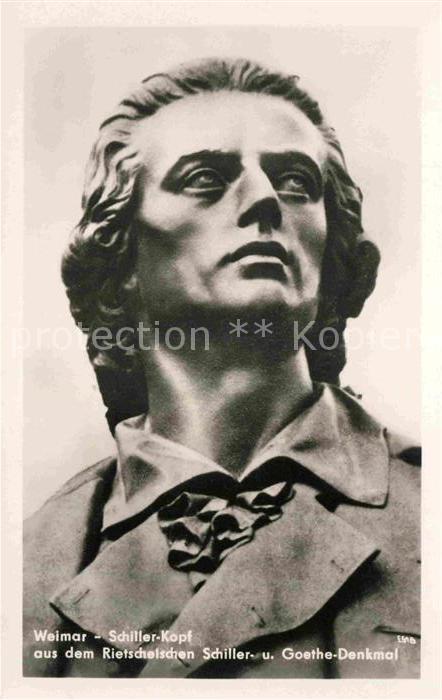 Schiller Friedrich Weimar Schiller-Kopf Denkmal