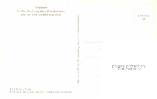 Schiller Friedrich Weimar Schiller-Kopf Denkmal – Bild 2