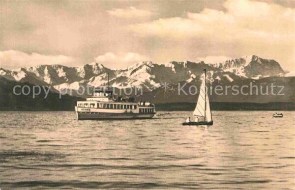 Motorschiffe Utting Ammersee Zugspitzmassiv