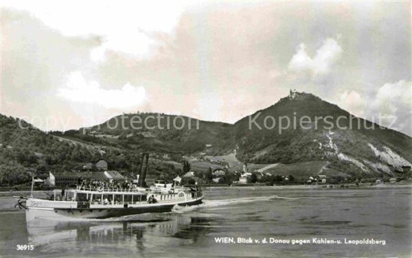 Dampfer Seitenrad Wien Kahlenberg Leopoldsberg