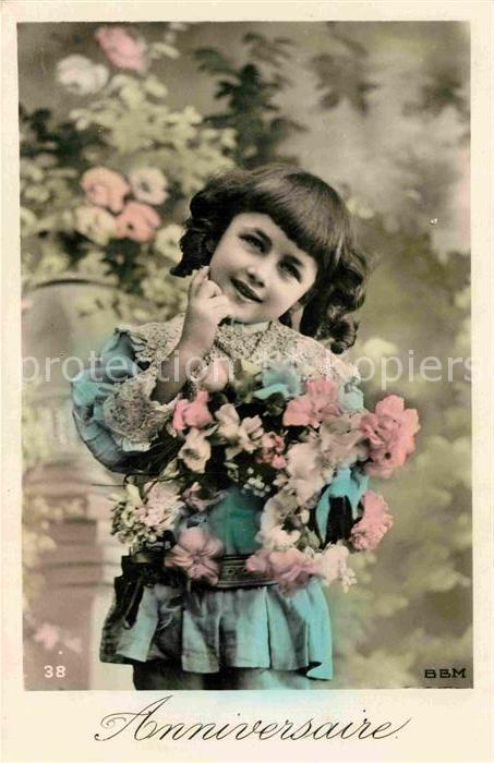 Kinder Child Enfants Foto-BBM-Nr. 38 Anniversaire Blumen
