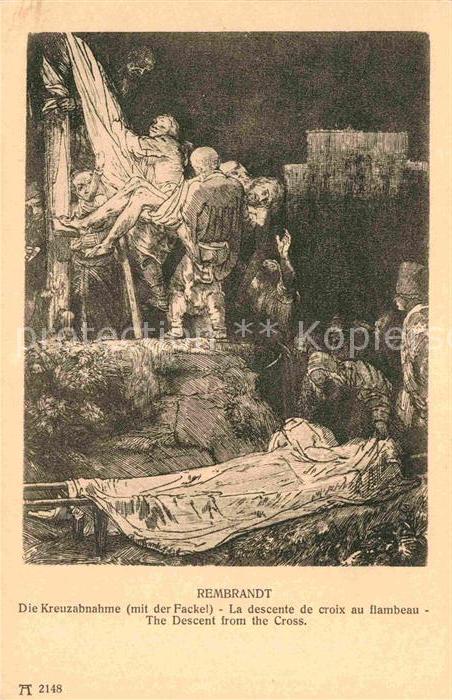 Rembrandt Die Kreuzabnahme Verlag-F.-A.-Ackermann